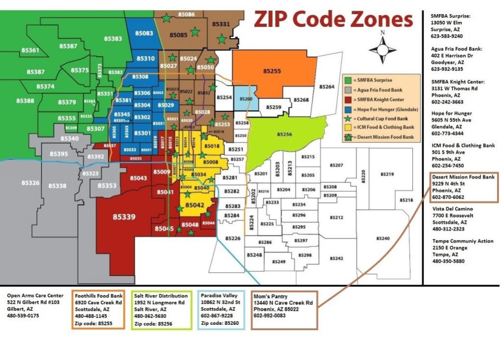 Arizona big zip code map